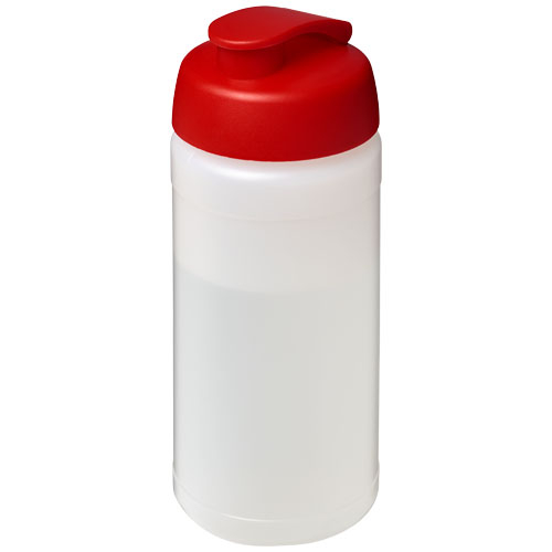 Bidon de sport Baseline personnalisable 500 ml Translucide et Rouge